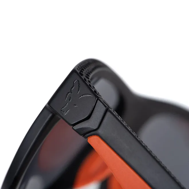 FOX Collection Black Orange Shades-Grey Lense