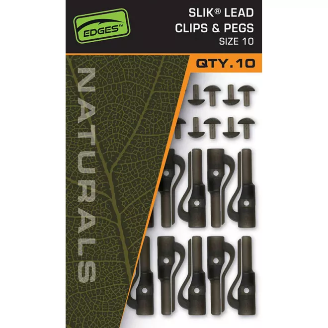 FOX Edges Naturals Slik Lead Clips & Pegs Size 10