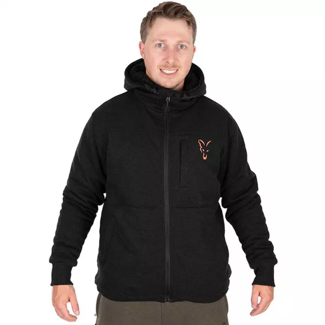 FOX Collection Sherpa Jacket Black & Orange XL, Angelladen für