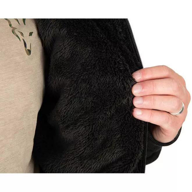 FOX Collection Sherpa Jacket Black & Orange M