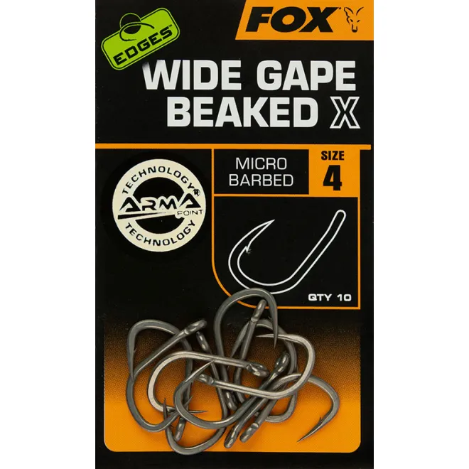 FOX Edges Wide Gape Beaked X Hooks Size 1