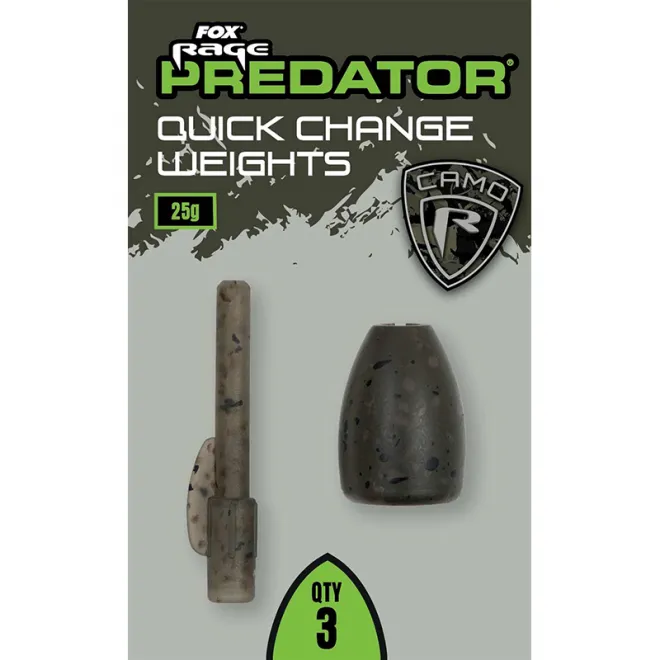 FOX Rage Predator Camo Quick Change Weights 25 g