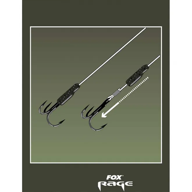 FOX Rage Predator Camo Treble Hook Sleeves Large
