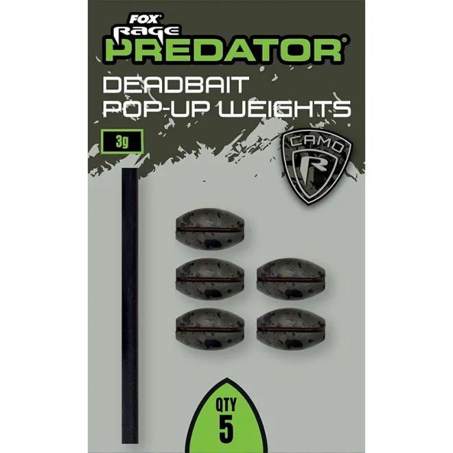 FOX Rage Predator Camo Deadbait Pop Up Weights 3 g