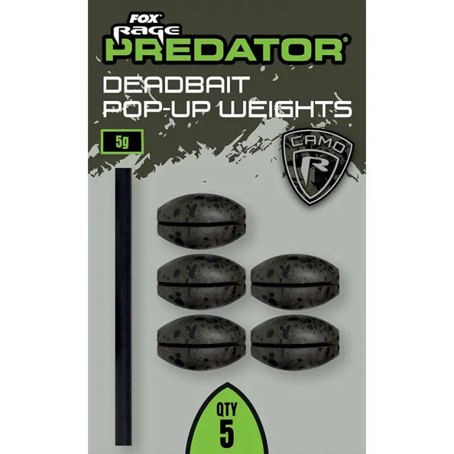 FOX Rage Predator Camo Deadbait Pop up Weights 5 g