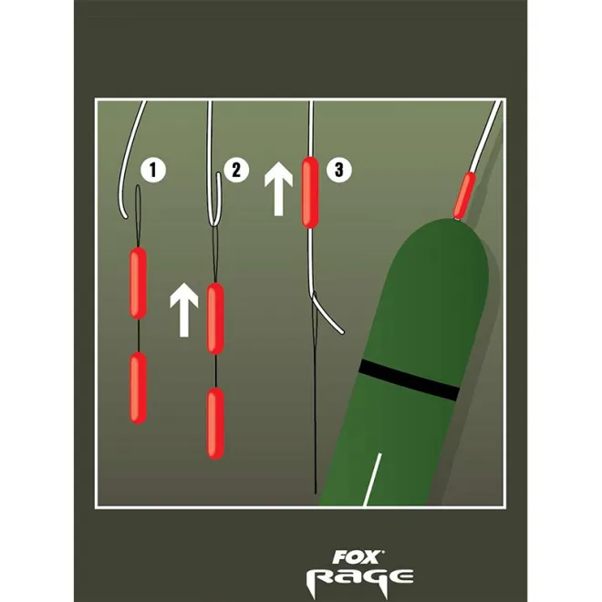 FOX Rage Predator Float Stops Red