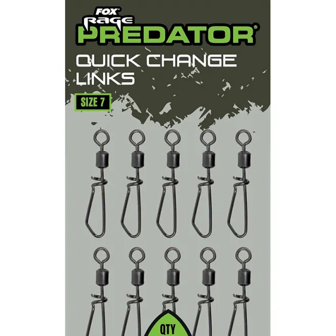 FOX Rage Predator Quick Change Links Size 7