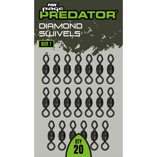 FOX Rage Predator Diamond Swivels Size 7