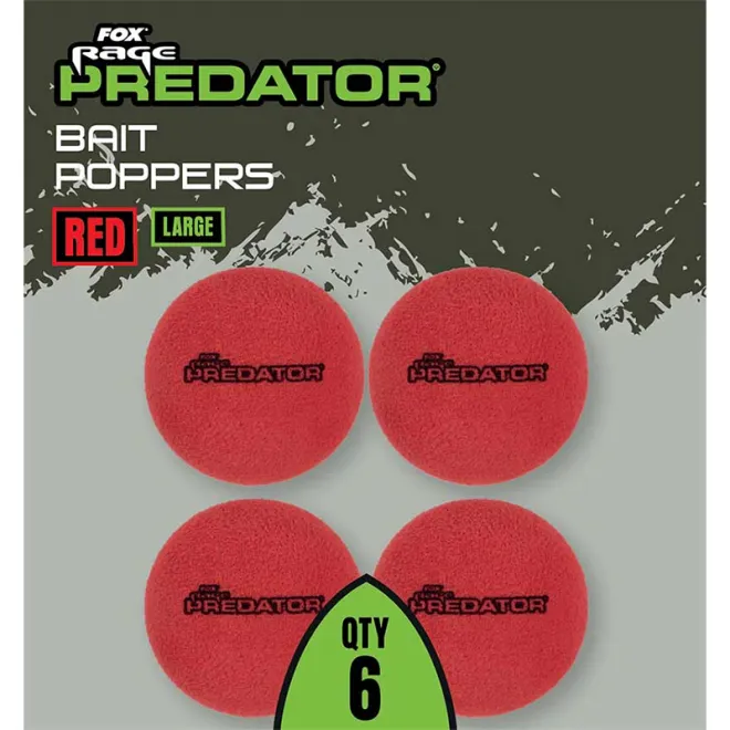 FOX Rage Predator Bait Poppers Red Large