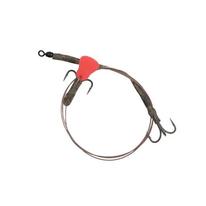 FOX Rage Predator Twin Treble Trace 50 cm Size 4 Barbed 40 lb