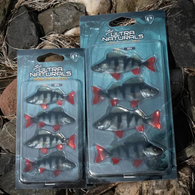 FOX Rage Ultra Natural Perch Fillet 6 cm 4 Stück