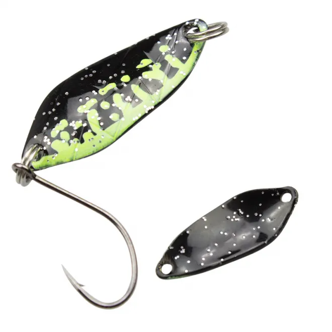 FTM Spoon Strike 2,1 g Schwarz Neon Grün/Schwarz mit Glitter