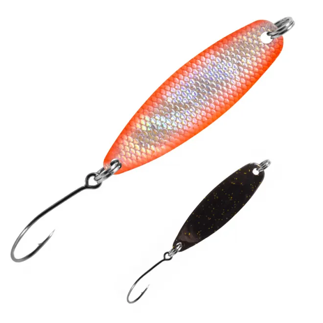 FTM Spoon Hammer 1,7 g Orange Silber/Schwarz mit Glitter UV