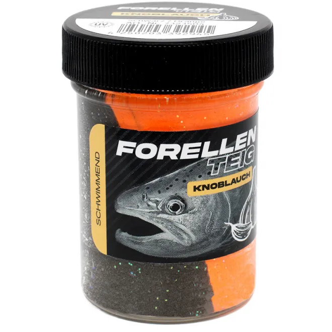 FTM Forellenteig Knoblauch Schwimmend 50 g Schwarz/Orange UV
