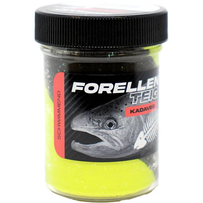 FTM Forellenteig Kadaver Schwimmend 50 g Schwarz/Sonnengelb UV