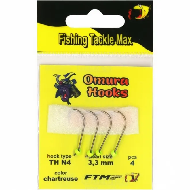 FTM Omura Hook TH N6 Chartreuse 3,3 mm 4 Stück