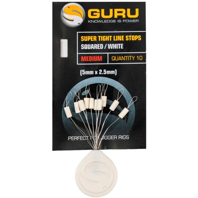 Guru Super Tight Line Stops Squared White Medium