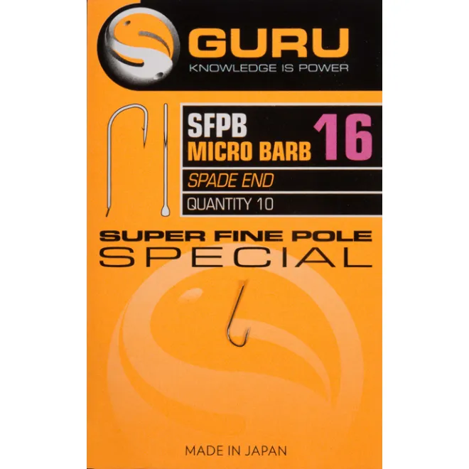 Guru Super Fine Pole Special Hook Barbed 18