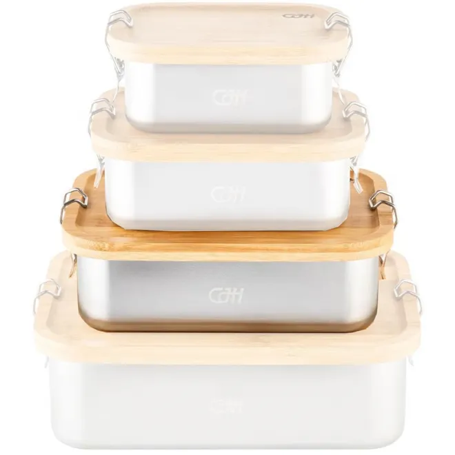 CJH Edelstahl Lunch Box L