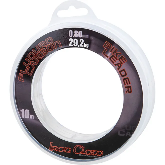 Iron Claw Fluoro Carbon Pike Leader 10 m 0,80 mm 29,2 kg