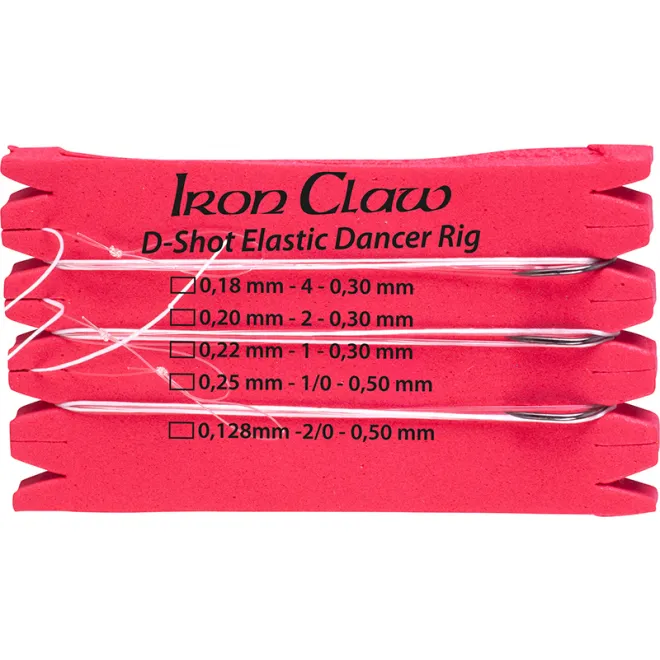 Iron Claw D-Shot ElastIron Claw Dancer Rig 0,20 mm - 2 - 0,30 mm - 120 cm