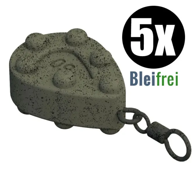 KL Angelsport Stubby Pear Swivel Bleifrei 5 Stück 1,5 oz 43 g