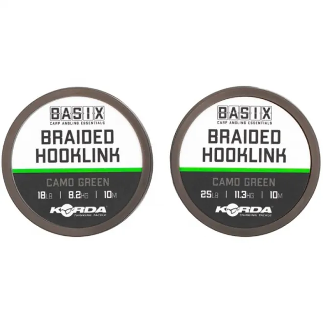 Korda Basix Braided Hooklink 10 m 18 lb