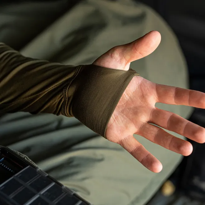 Korda Mock Neck Thermal LS Shirt Dark Olive M