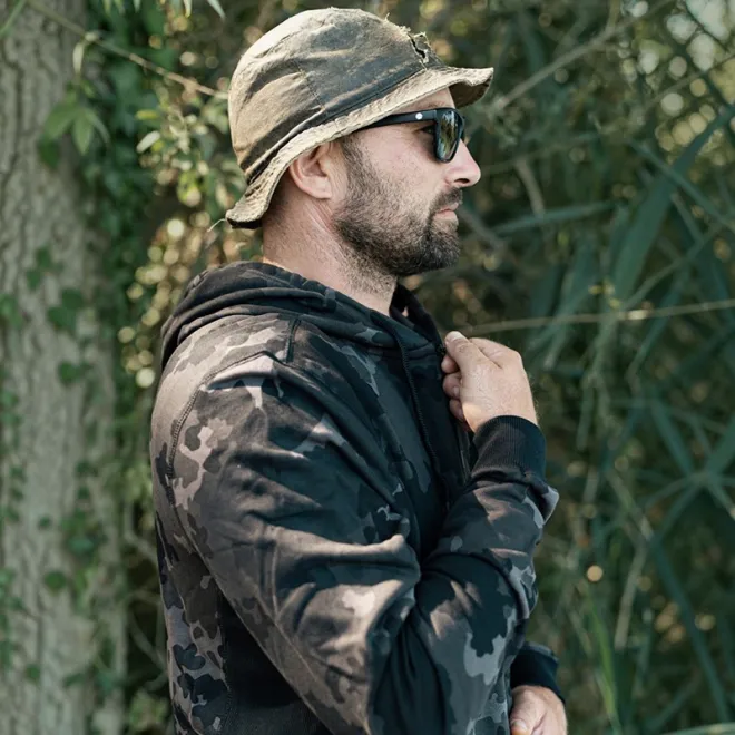 Korda Zip Hoodie Black Kamo M