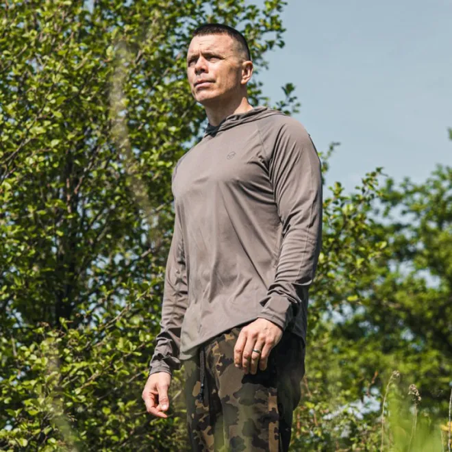 Korda UPF Hooded Top Charcoal M