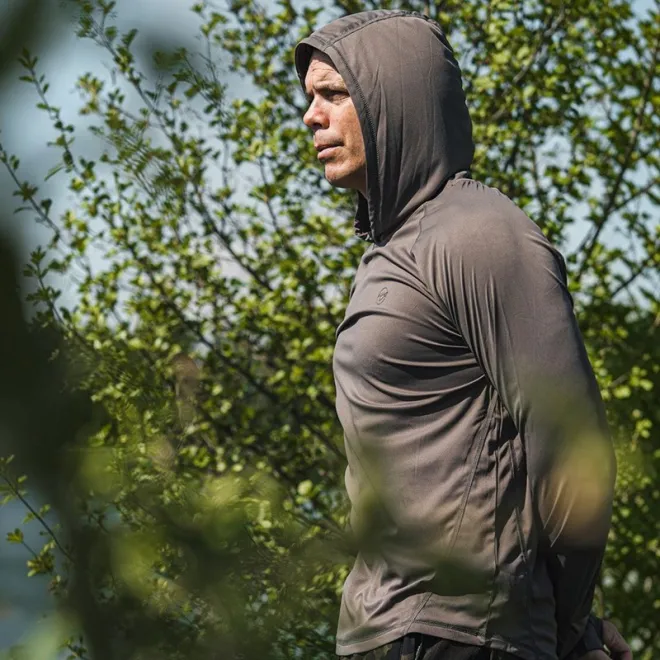 Korda UPF Hooded Top Charcoal M