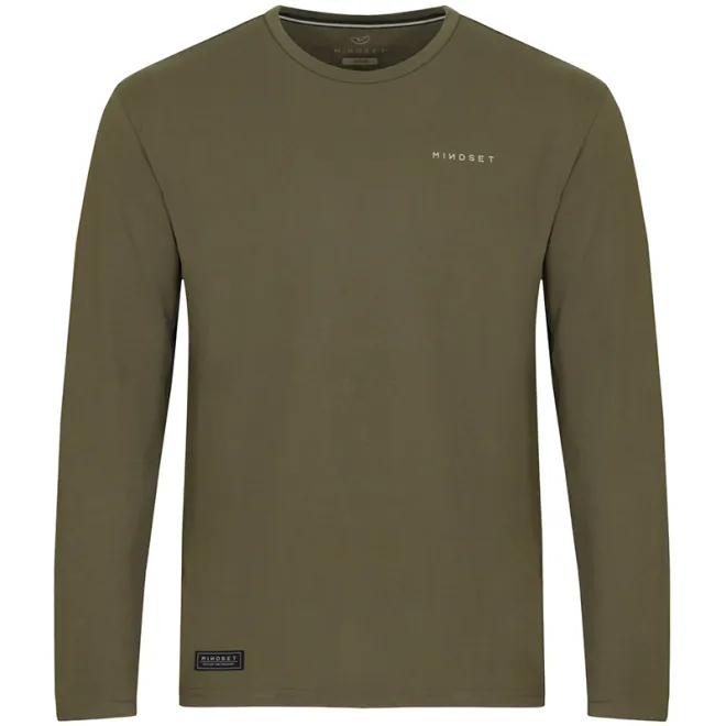 Korda Mindset Minimal LS Tee Dark Olive M
