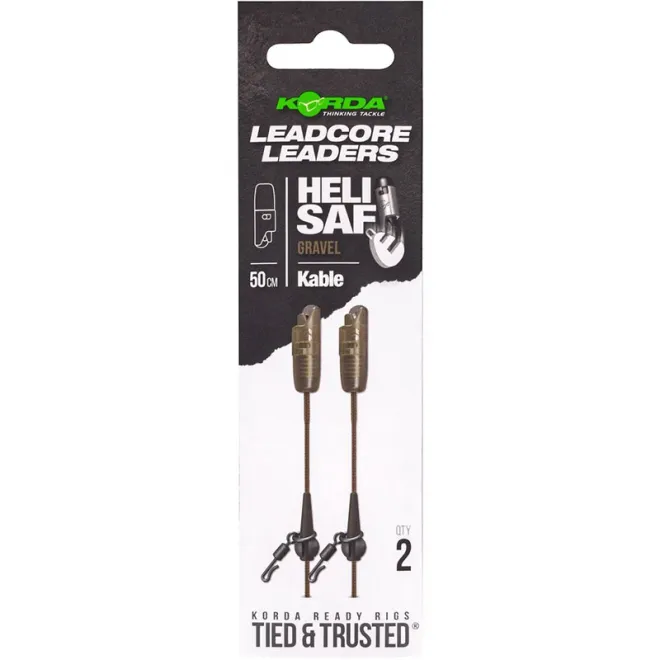 Korda Kable Leadcore Leader Heli Safe Gravel 50 cm