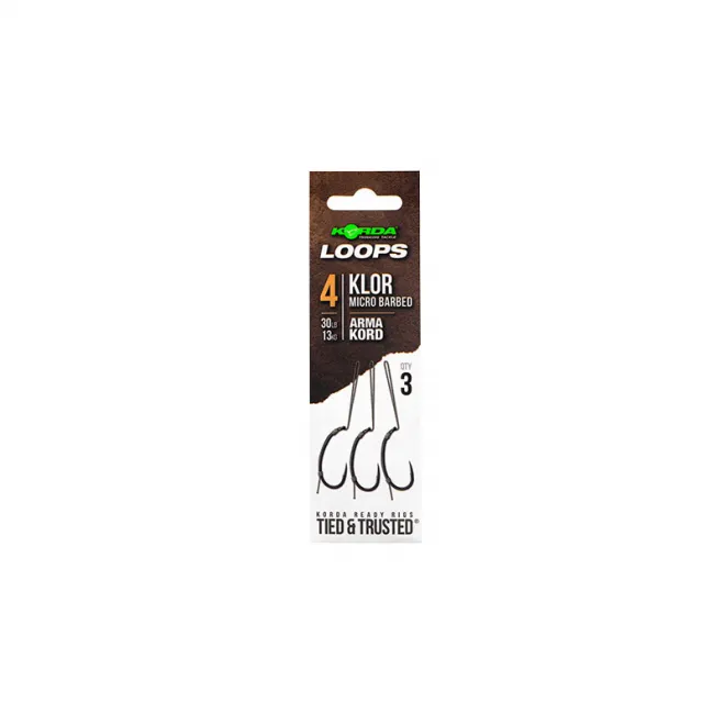 Korda Loop Rigs Klor Size 4 30 lb