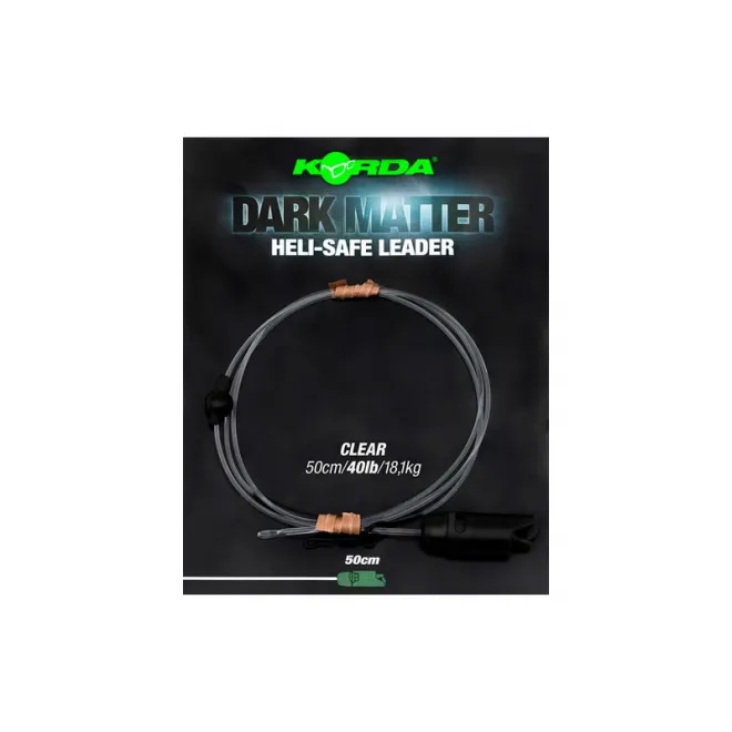 Korda Dark Matter Heli-Safe Leader 40 lb 100 cm Clear