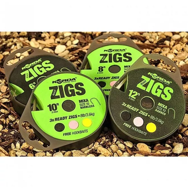 Korda Ready Zigs Barbed - 180 cm Barbless