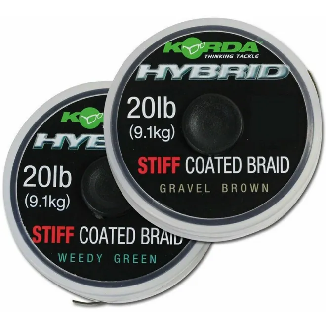 Korda Hybrid Stiff Coated Braid 15 m 20 lb Weedy Green