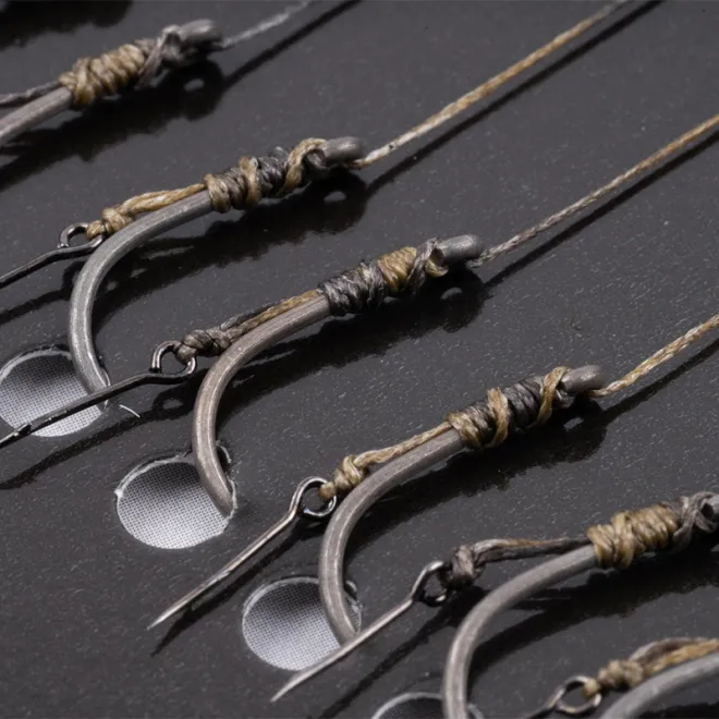 Korum Braid Spiked Method Hair Rigs 4 Inch 15 lb #8 Barbed