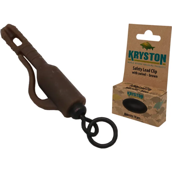 Kryston Safety Lead Clip With Swivel Silt