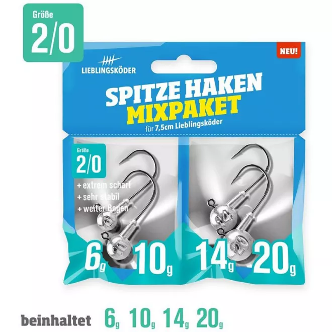 Lieblingsköder Spitze Haken 2/0 Mixpaket