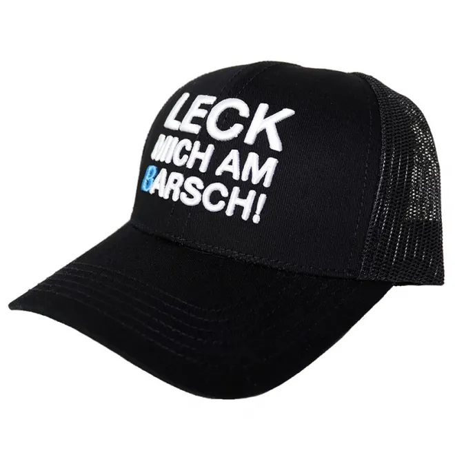 #LMAB Trucker Cap Leck mich am Barsch Schwarz/Weiß