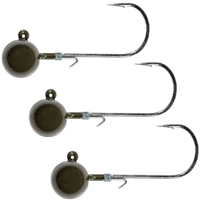 #LMAB Tungsten Round Jig Green Pumpkin #1/0 3,5 g