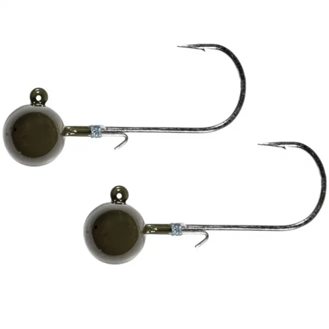 #LMAB Tungsten Round Jig Green Pumpkin #1 7,2 g