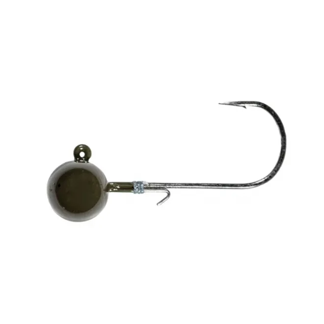 #LMAB Tungsten Round Jig Green Pumpkin #3/0 28 g