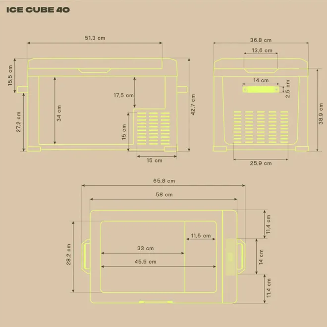 Plug-In Festivals IceCube 40 Kompressor-Kühlbox mit 40L und 12/24/230V by Maentum