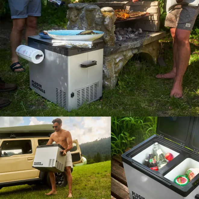 Plug-In Festivals IceCube DUAL 40 Kompressor-Kühlbox mit 40L und 12/24/230V by Maentum