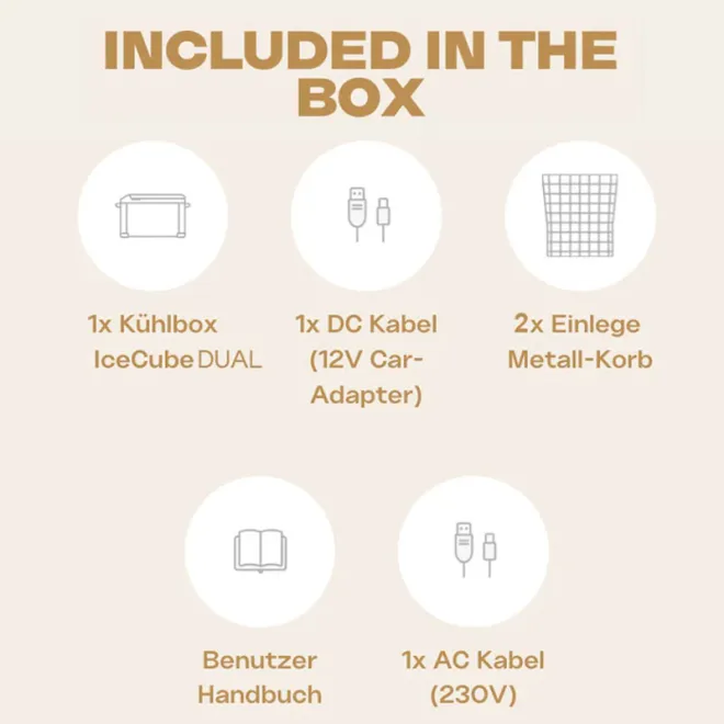 Plug-In Festivals IceCube DUAL 40 Kompressor-Kühlbox mit 40L und 12/24/230V by Maentum