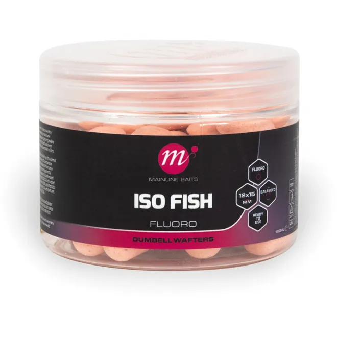 Mainline Baits ISO Fish Fluoro Dumbell Wafters Pink 12 x 15 mm