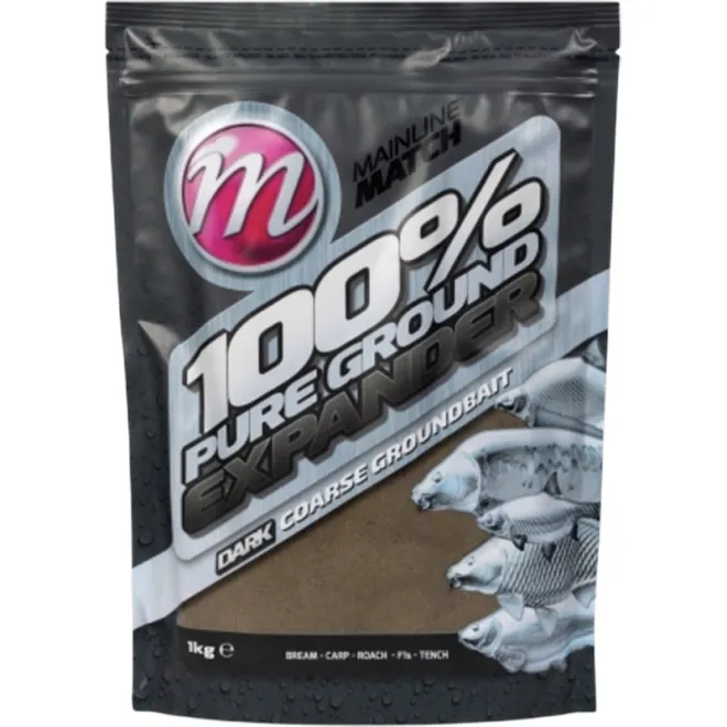 Mainline Baits Match 100% Pure Ground Expander Dark Coarse Groundbait 1 kg