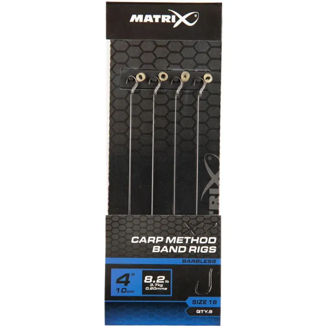 Matrix X7 Carp Method 10cm Band Rigs Size 16